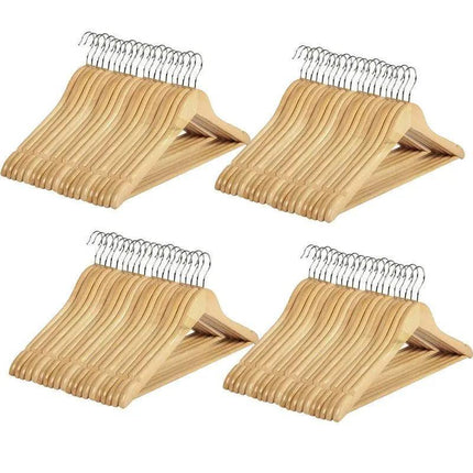 Bulk Sale Wooden Clothes Hangers Coat Pant Suit Coathangers Rack Wardrobe Wood - Aimall