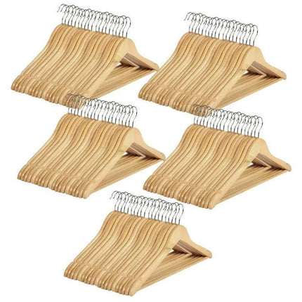 Bulk Sale Wooden Clothes Hangers Coat Pant Suit Coathangers Rack Wardrobe Wood - Aimall