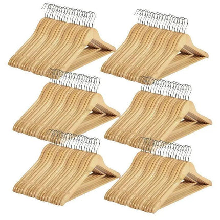 Bulk Sale Wooden Clothes Hangers Coat Pant Suit Coathangers Rack Wardrobe Wood - Aimall