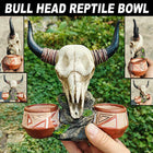 Bull Head Reptile Water Bowl Resin Reptile Dish Decor