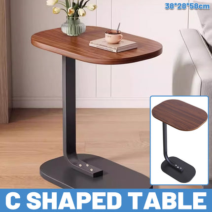 Small C Shaped Side Table Height Adjustable End Table for Sofa Bed Laptop Stand