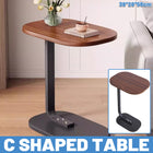 Small C Shaped Side Table Height Adjustable End Table for Sofa Bed Laptop Stand