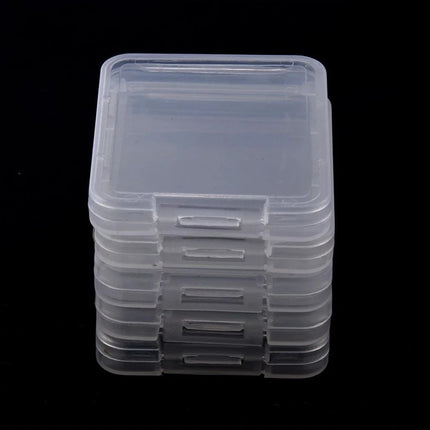 100 Pcs CF Card Cases Hard Shell Anti-Shock Clear PP for Memory Cards