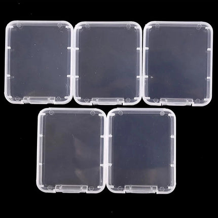100 Pcs CF Card Cases Hard Shell Anti-Shock Clear PP for Memory Cards