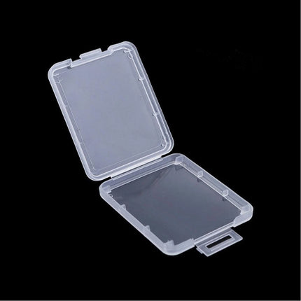 100 Pcs CF Card Cases Hard Shell Anti-Shock Clear PP for Memory Cards
