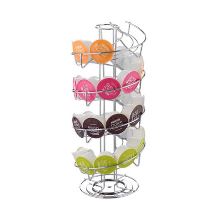 Rotating Coffee Capsule Rack Organizer Countertop Storage Holder for Coffee Pods