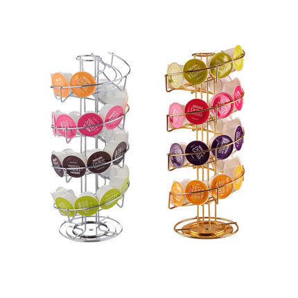 Rotating Coffee Capsule Rack Organizer Countertop Storage Holder for Coffee Pods