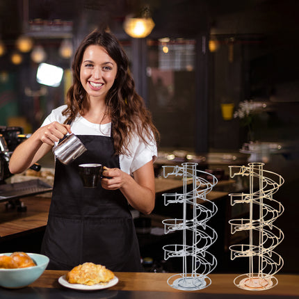 Rotating Coffee Capsule Rack Organizer Countertop Storage Holder for Coffee Pods