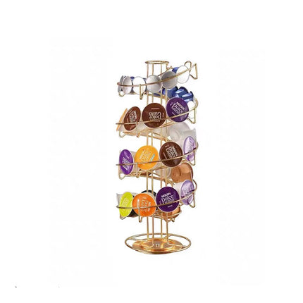 Rotating Coffee Capsule Rack Organizer Countertop Storage Holder for Coffee Pods