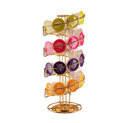 Rotating Coffee Capsule Rack Organizer Countertop Storage Holder for Coffee Pods