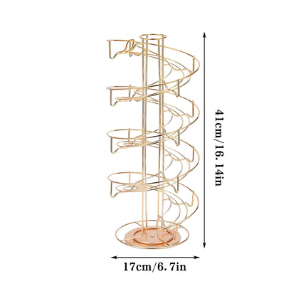 Rotating Coffee Capsule Rack Organizer Countertop Storage Holder for Coffee Pods