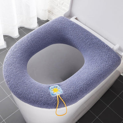 Soft Toilet Seat Bathroom Washable Warmer Cushion Mat Cover Pad Hook New Lid  Au