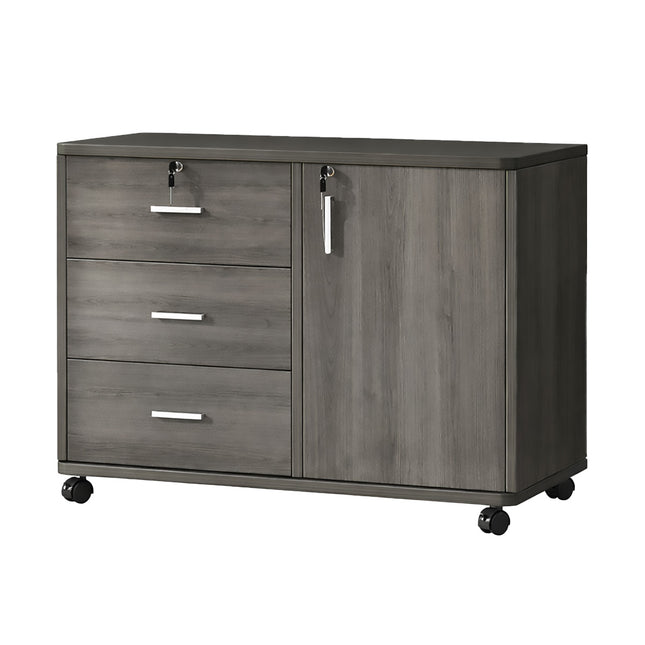 Large Wooden Office Cabinet with Drawers Lockable Spacious Home Filing Storage