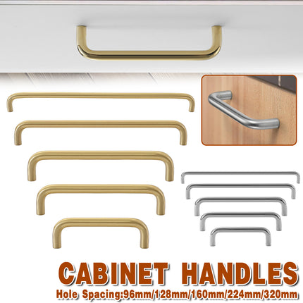 Cabinet Handles Modern Simple Drawer Pulls Silver Gold Vintage Long Door Handles