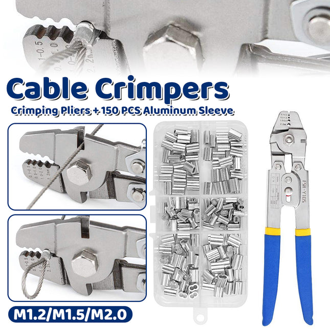 8-shaped Wire Rope Crimping Tool Pliers Swaging Swager Crimper Loop Sleeve