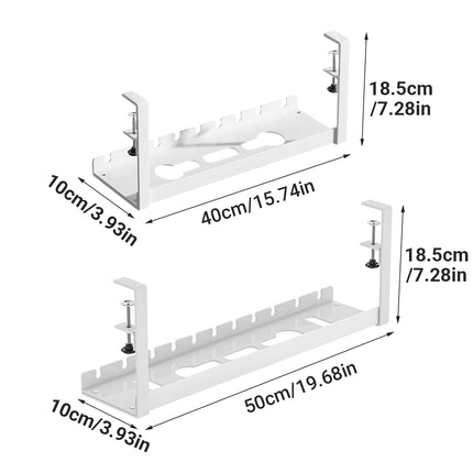 Under Table Cable Management Rack Wire Organizer Power Strip Holder for Home