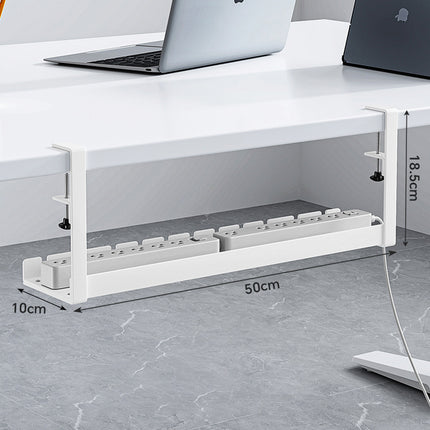 Under Table Cable Management Rack Wire Organizer Power Strip Holder for Home