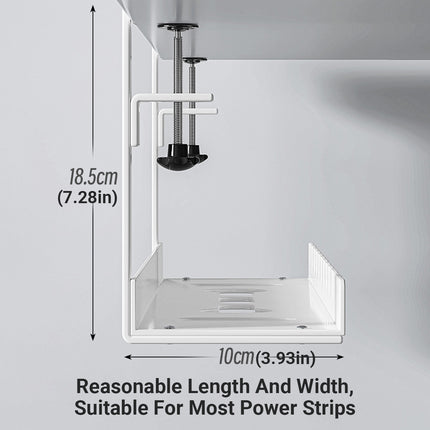 Under Table Cable Management Rack Wire Organizer Power Strip Holder for Home