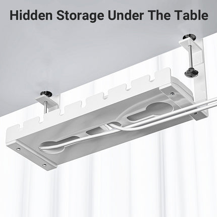 Under Table Cable Management Rack Wire Organizer Power Strip Holder for Home