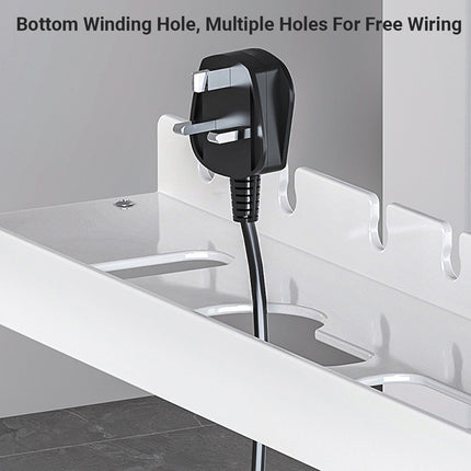 Under Table Cable Management Rack Wire Organizer Power Strip Holder for Home