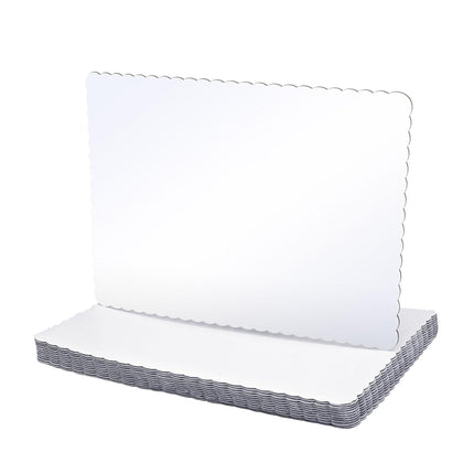 Corrugated Cake Base Cardboard Rectangle Wavy Edge Bakery Pastry Display Tray