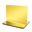 Corrugated Cake Base Cardboard Rectangle Wavy Edge Bakery Pastry Display Tray