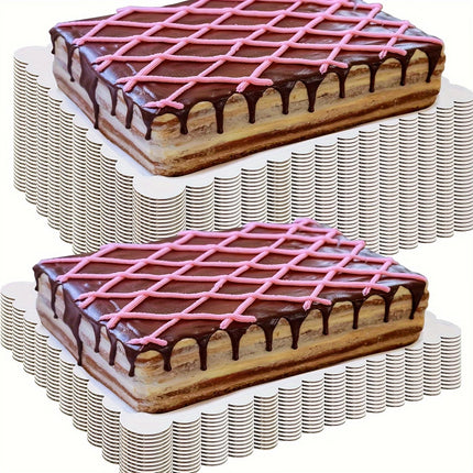 Corrugated Cake Base Cardboard Rectangle Wavy Edge Bakery Pastry Display Tray