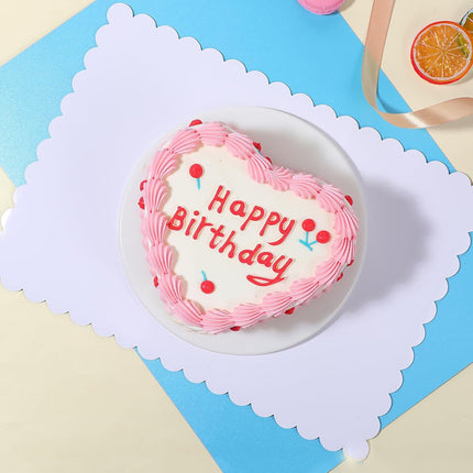 Corrugated Cake Base Cardboard Rectangle Wavy Edge Bakery Pastry Display Tray