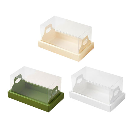 10Pcs Clear Cake Box With Insert Tray For Bakery Cupcake Pastry Display Party
