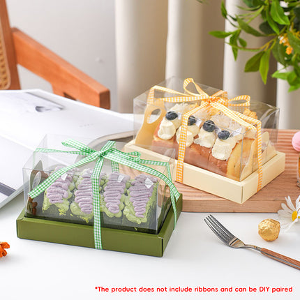 10Pcs Clear Cake Box With Insert Tray For Bakery Cupcake Pastry Display Party