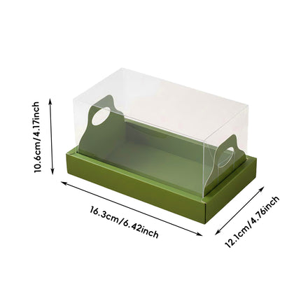10Pcs Clear Cake Box With Insert Tray For Bakery Cupcake Pastry Display Party