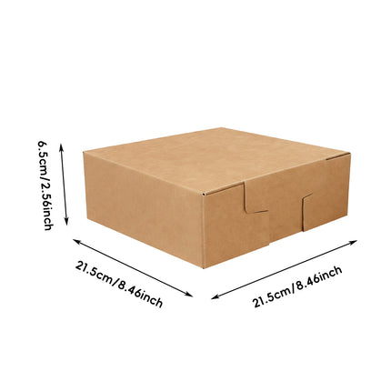 20Pcs Kraft Paper Takeaway Boxes Disposable Catering Takeout Containers