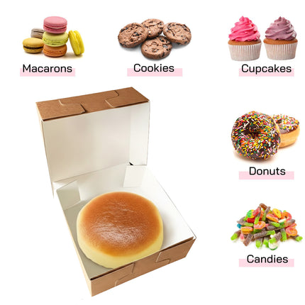 20Pcs Kraft Paper Takeaway Boxes Disposable Catering Takeout Containers