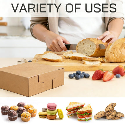 20Pcs Kraft Paper Takeaway Boxes Disposable Catering Takeout Containers