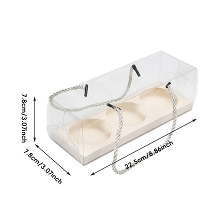 Clear Pastry Gift Boxes 3 Cavity 20 Pack Colour Options