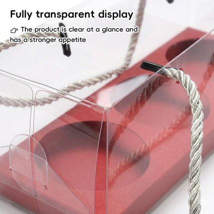 Clear Pastry Gift Boxes 3 Cavity 20 Pack Colour Options