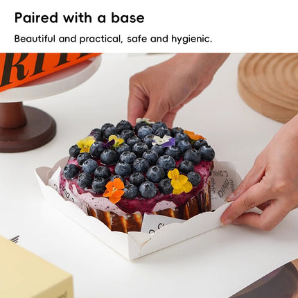 10Pcs Clear Window Cake Dessert Takeaway Box Bakery Packaging For Party Cupcake