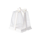 Clear Cake Gift Boxes with Ribbon 10 Pack 3 Sizes
