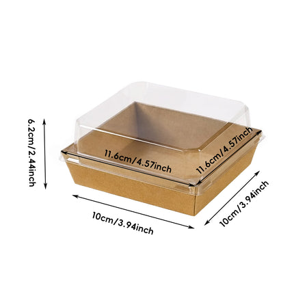 50Pcs Cake Sandwich Takeaway Box Bakery Packaging Outdoor Party Picnic Boxes