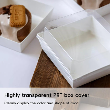 50Pcs Cake Sandwich Takeaway Box Bakery Packaging Outdoor Party Picnic Boxes
