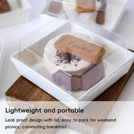 50Pcs Cake Sandwich Takeaway Box Bakery Packaging Outdoor Party Picnic Boxes
