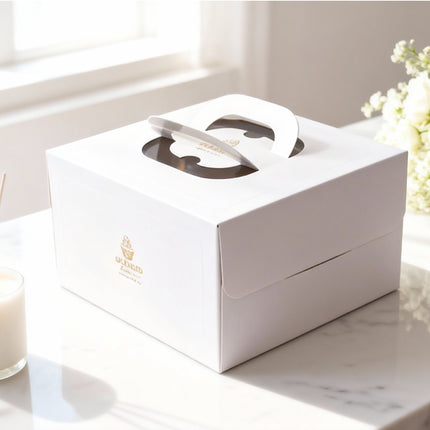 20PCS Cake Packaging Boxes 6/8in White for Birthday Party Bakery Packaging Use