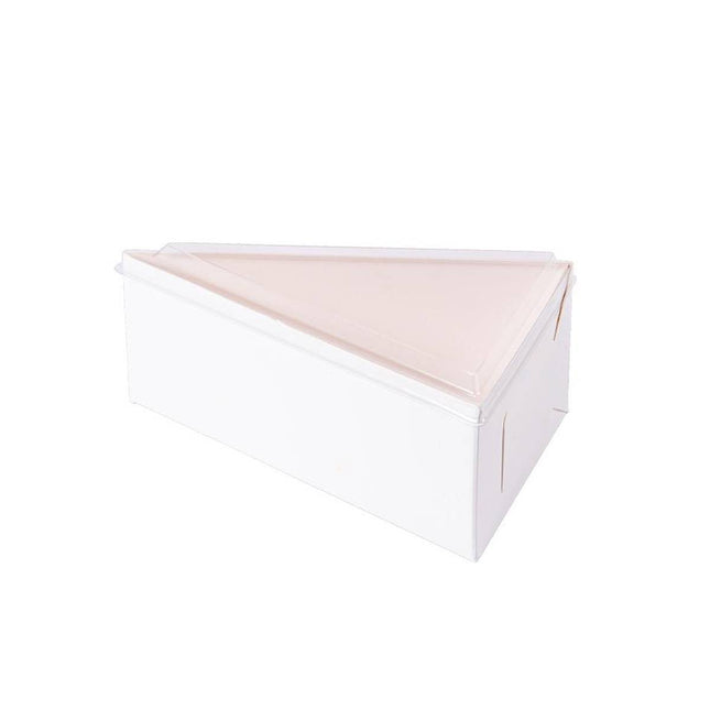50 Pcs Triangular Cake Slice Box Cardboard Dessert Takeaway Pastry Container