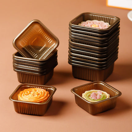 Square PP Moon Cake Dessert Liners 200pcs 2 Packs