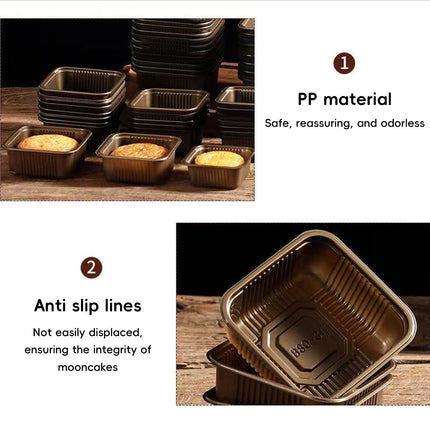 Square PP Moon Cake Dessert Liners 200pcs 2 Packs