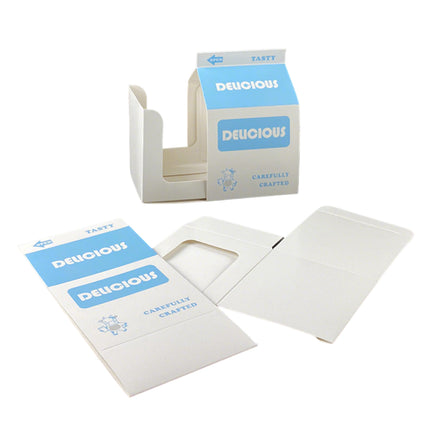 50 PCS Milk Carton Shaped Pastry Box for Bread Croissant Soufflé Cake Food-Safe