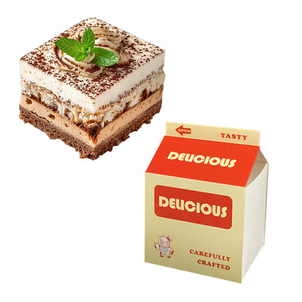 50 PCS Milk Carton Shaped Pastry Box for Bread Croissant Soufflé Cake Food-Safe