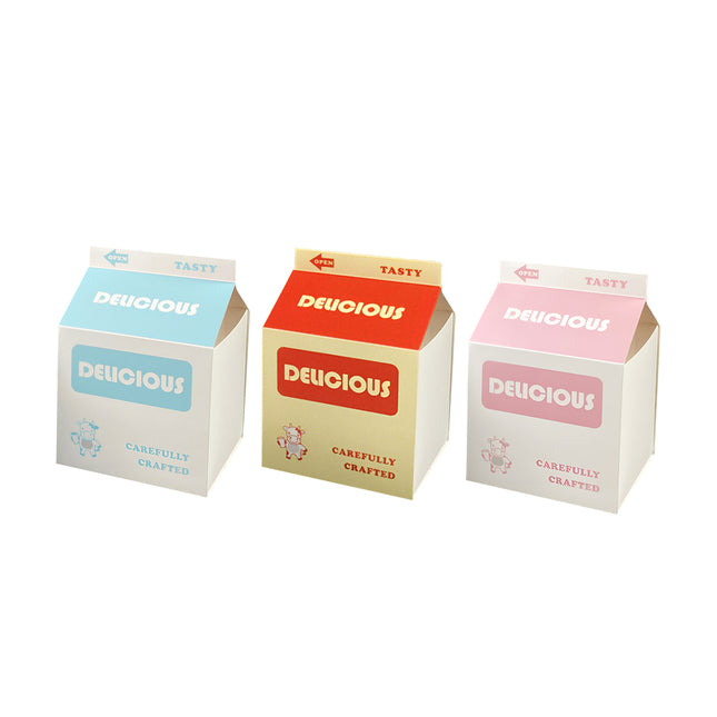 50 PCS Milk Carton Shaped Pastry Box for Bread Croissant Soufflé Cake Food-Safe