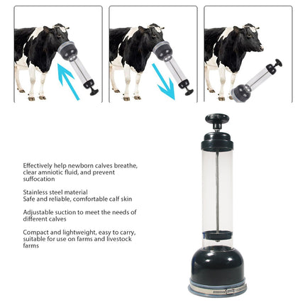 Calf Resuscitator Breathing Pump Young Livestock Ventilator Amniotic Fluid Extractor