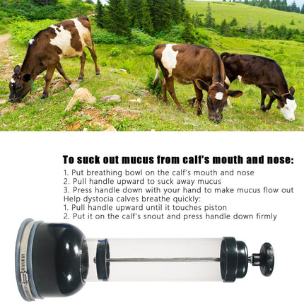 Calf Resuscitator Breathing Pump Young Livestock Ventilator Amniotic Fluid Extractor